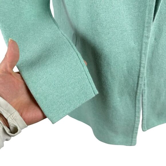 J Crew Vanessa Longline Open Front Cardigan Sweater Coat XS Mint Green AC619 - Picture 3 of 14